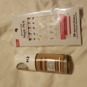 Covergirl  M3 golden beige foundation and nail art